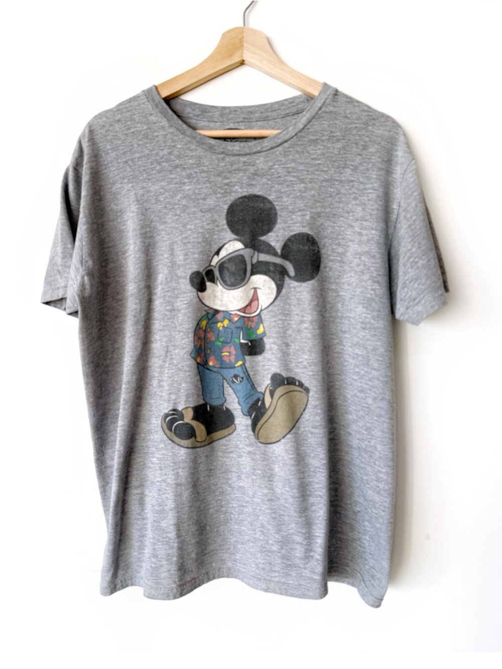 Vintage Disney Grey Short Sleeve Mickey Graphic Tee